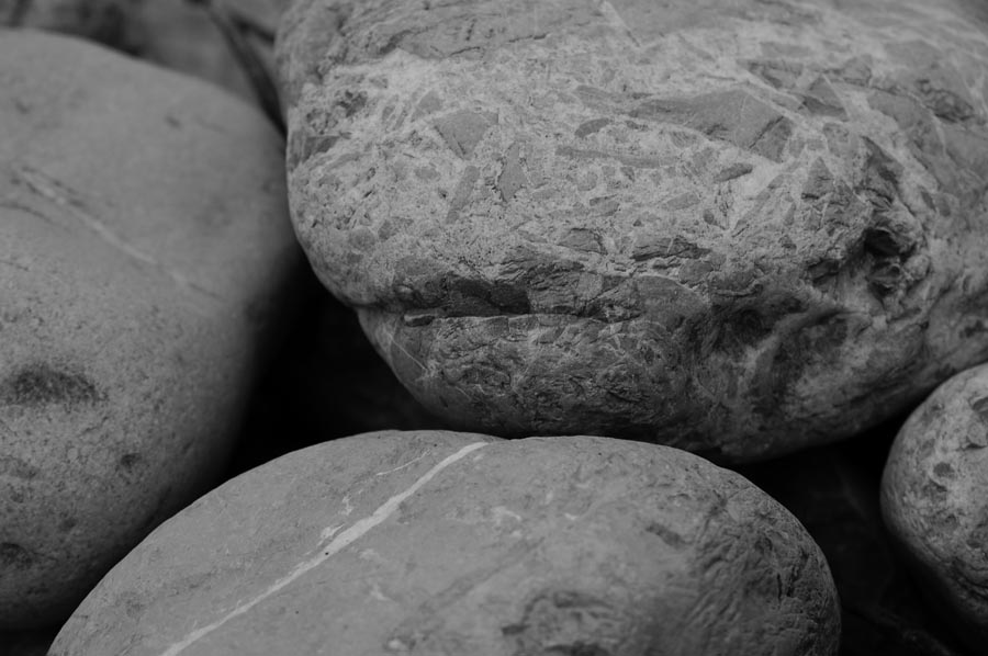 Stones black and white