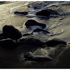 -- stones -- black -- sand --