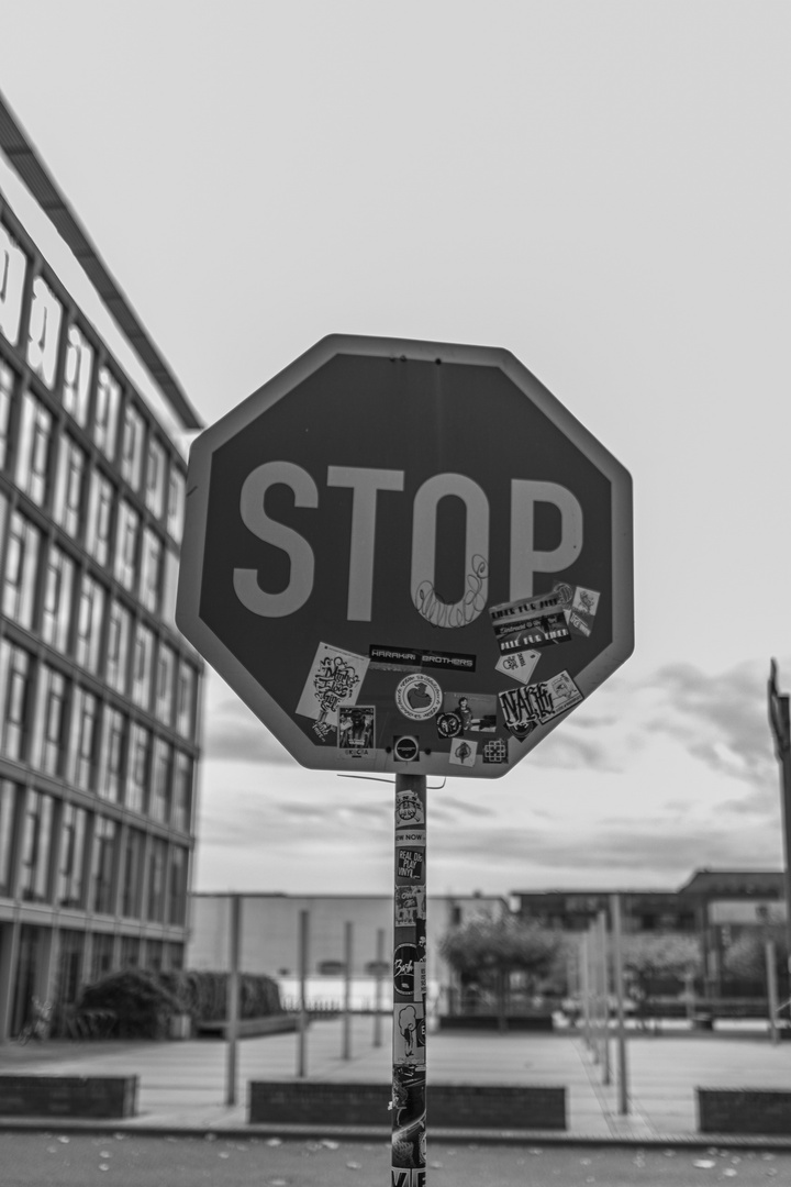 Stop Schild in Frankfurt 