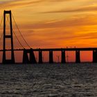 Storebaelt-Brücke im Sonnenuntergang