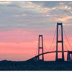 Storebælt-Brücke im Sonnenuntergang