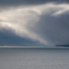 Storm Clouds over a Small Seaside Town