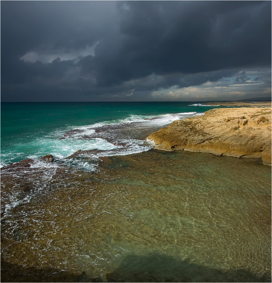 Storm clouds over the sea