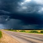 Storm near the country road