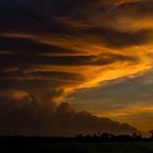 Stormcloud at sunset