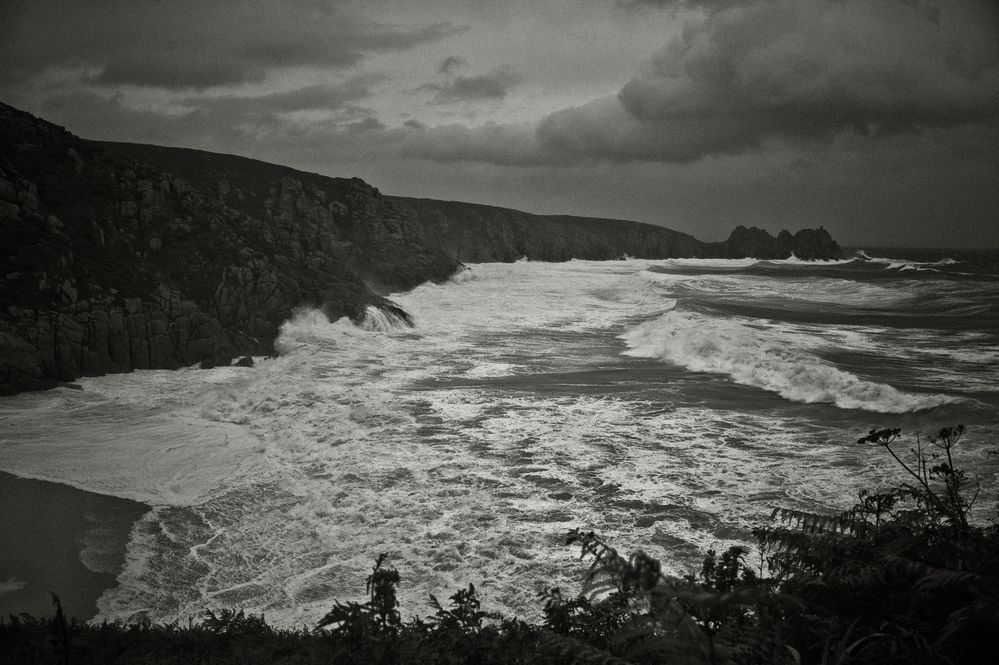 stormy day at Porthcurno