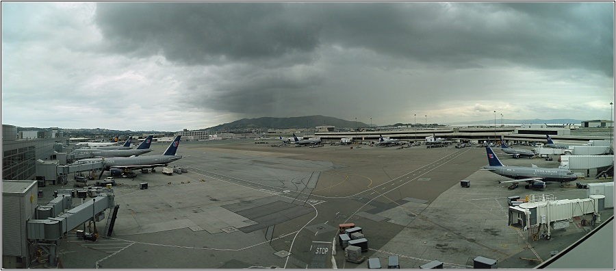 Stormy day at SFO