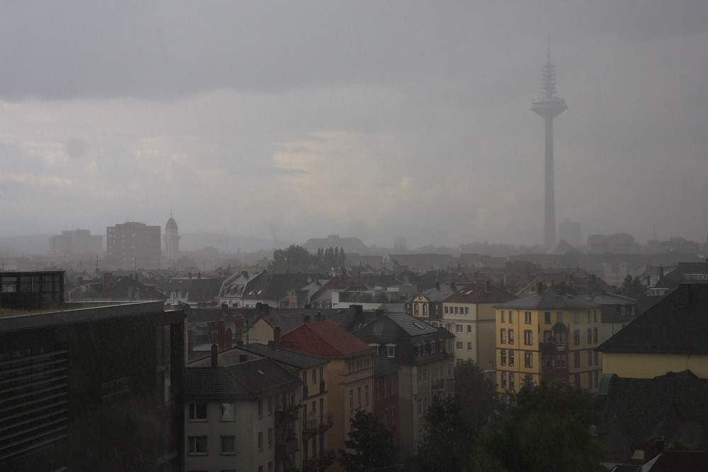 stormy Frankfurt.