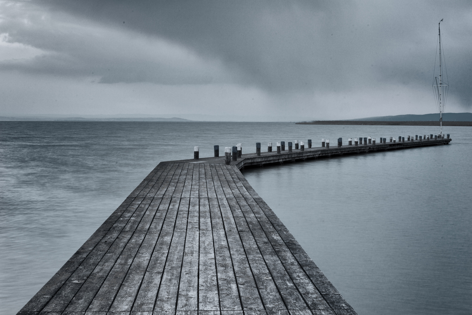 stormy lake walk