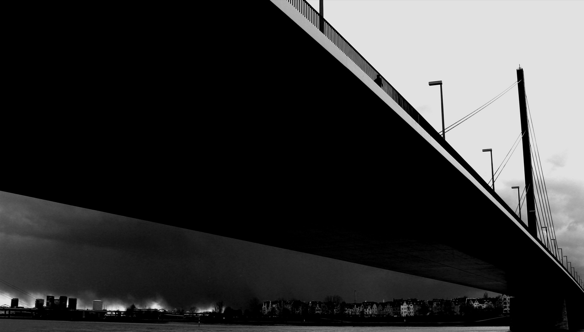 Stormy weather under the bridge..or the lonely man... 