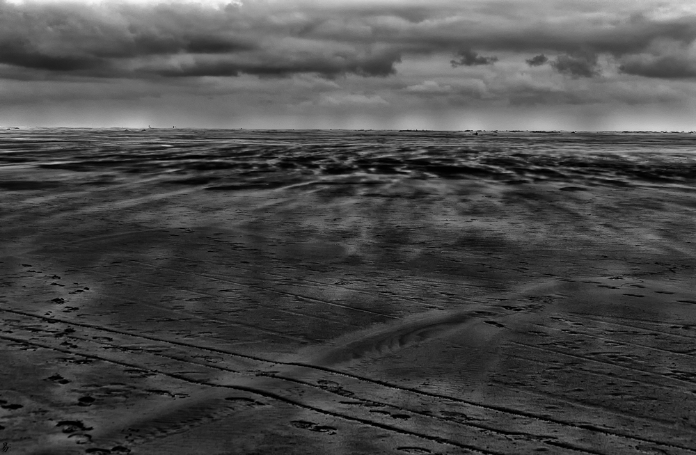 stormy weather upon sand