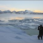 Storstraumen bei Sonnenuntergang