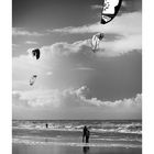 St.Peter-Ording Kitesurfer im Winter