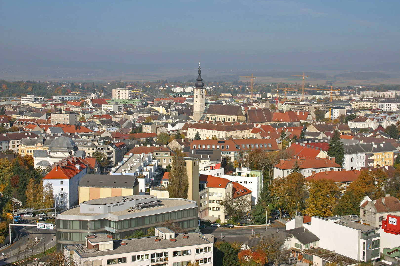 St.Pölten von oben.