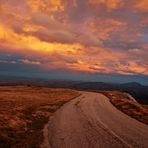 strade al tramonto