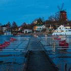 Strängnäs in Södermanland (SE) zur blauen Stunde