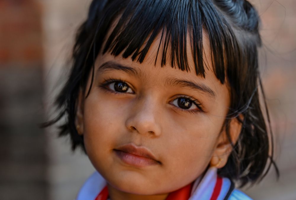 Strahlende Augen in Patan