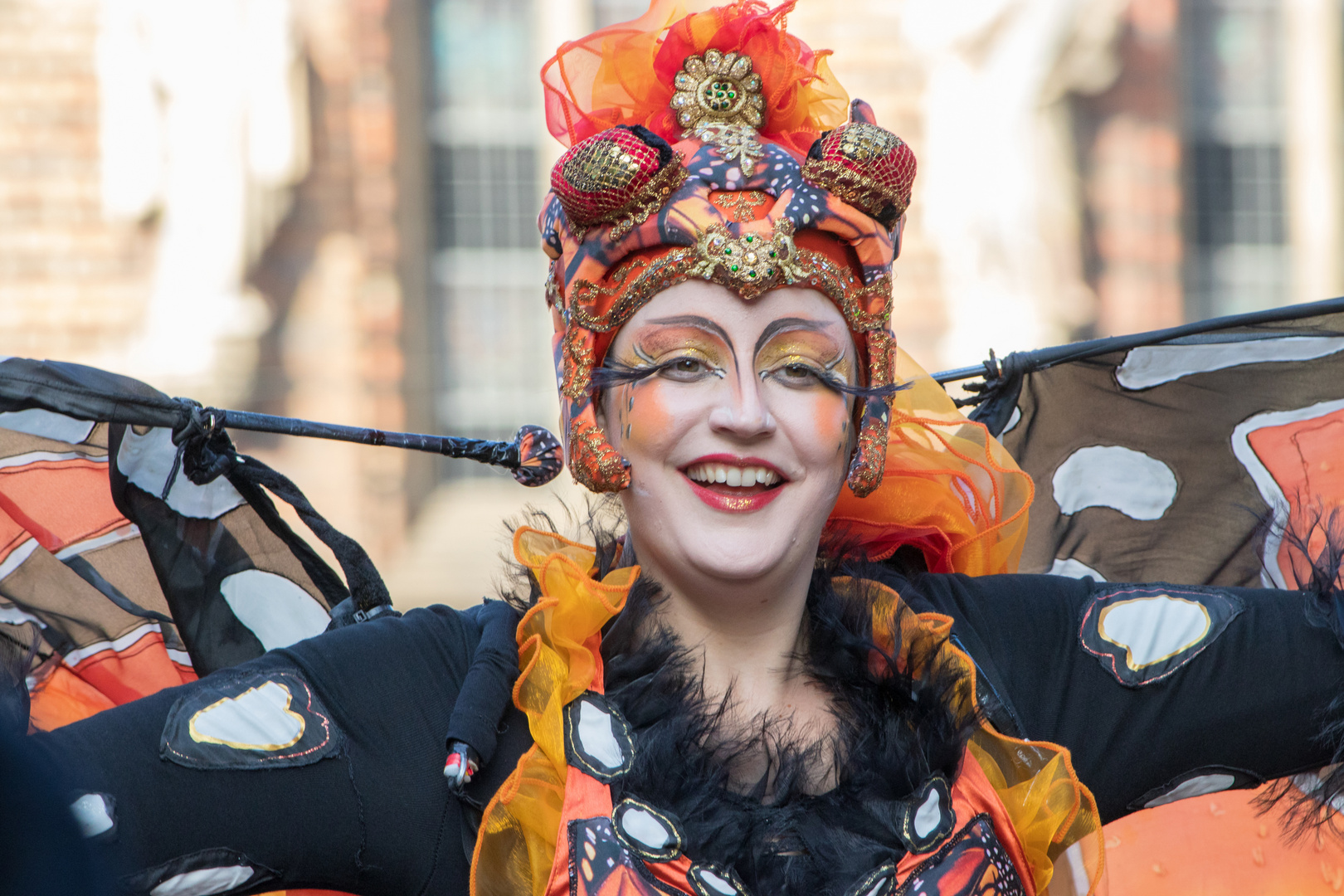 Strahlende Gesichter, Samba Karneval Bremen 2019, Bild I