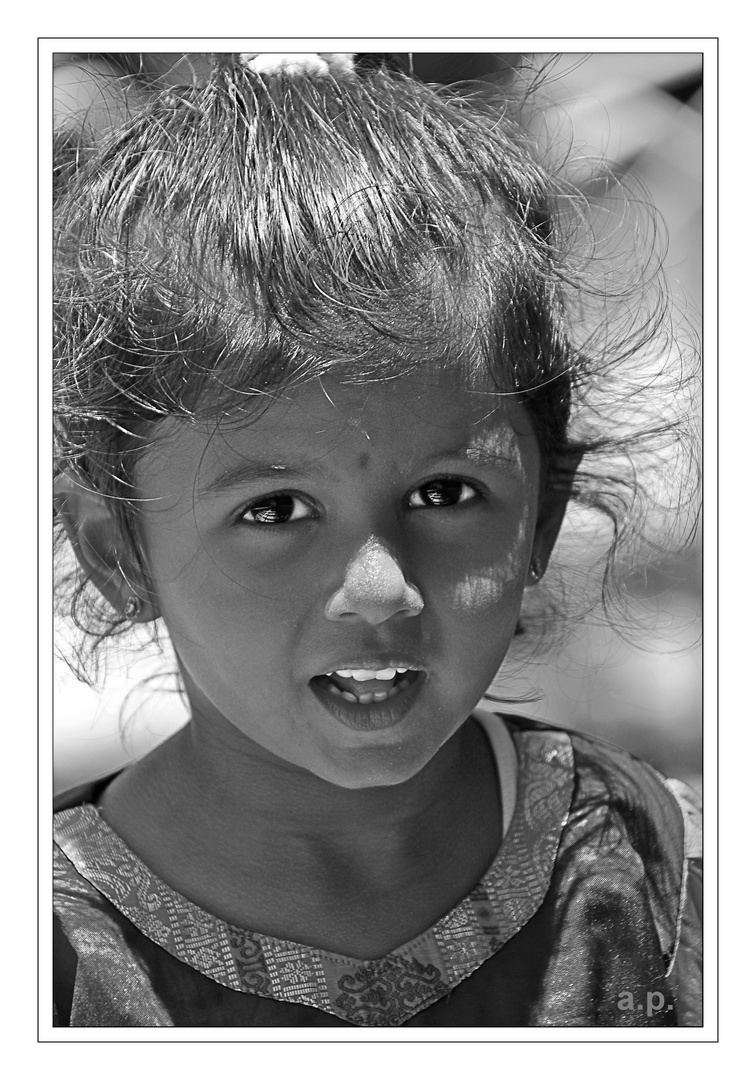 Strahlende Kinderaugen - gesehen in Mauritius