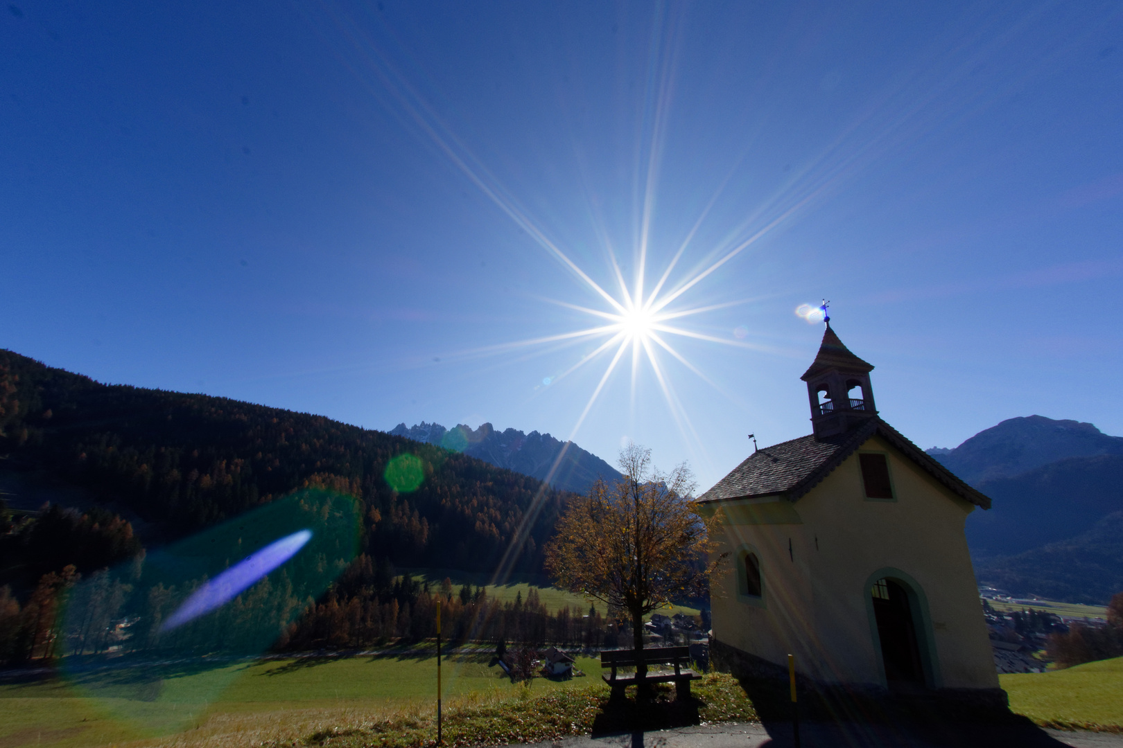 Strahlender Herbst in Toblach