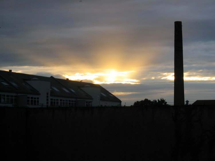 Strahlenkrone im Sonnenuntergang