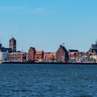 Stralsund. Blick von Altefähr über den Strelasund.