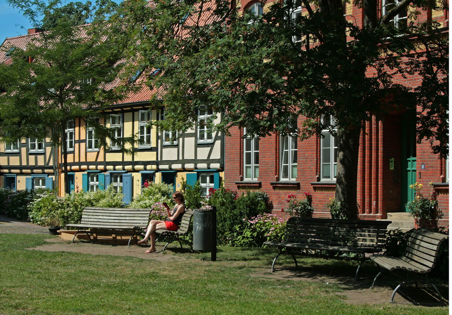 Stralsund - Innenhof des Johannisklosters