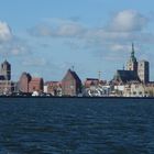 Stralsund vom Strelasund aus