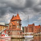 Stralsunder  Hafeninsel mit Lotsenhaus...