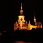 Stralsunder Marienkirche bei Nacht