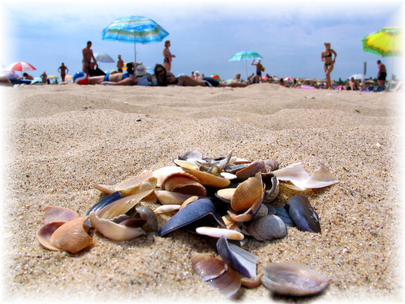 Strand am schwarzen Meer in der Ukraine