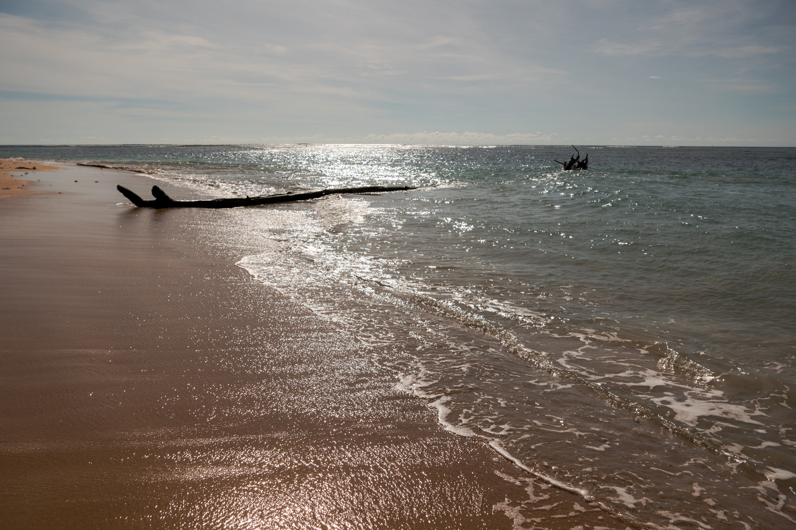 Strand am späten Nachmittag