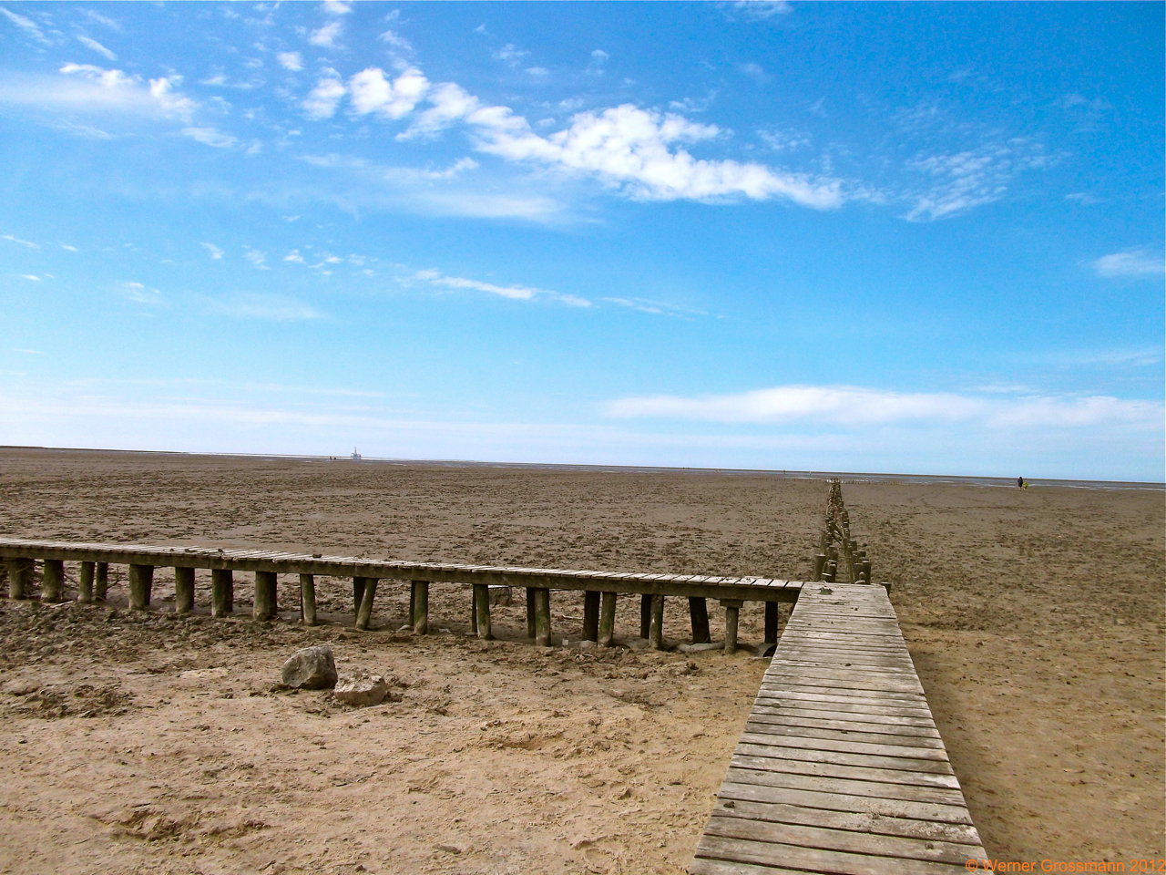 Strand an der Grenze zwischen Nordsee und Elbe