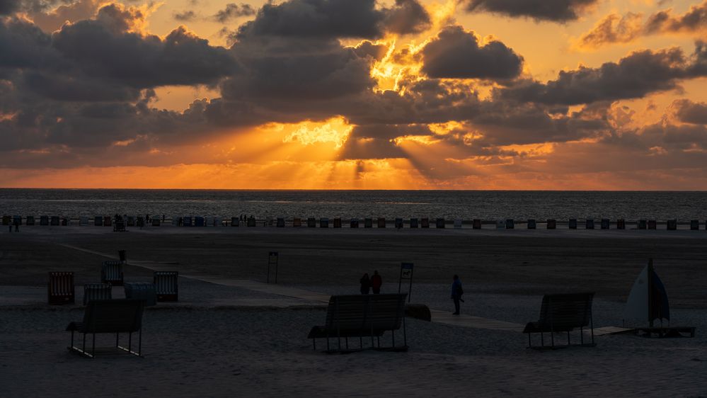 Strand auf Amrum bei Nacht