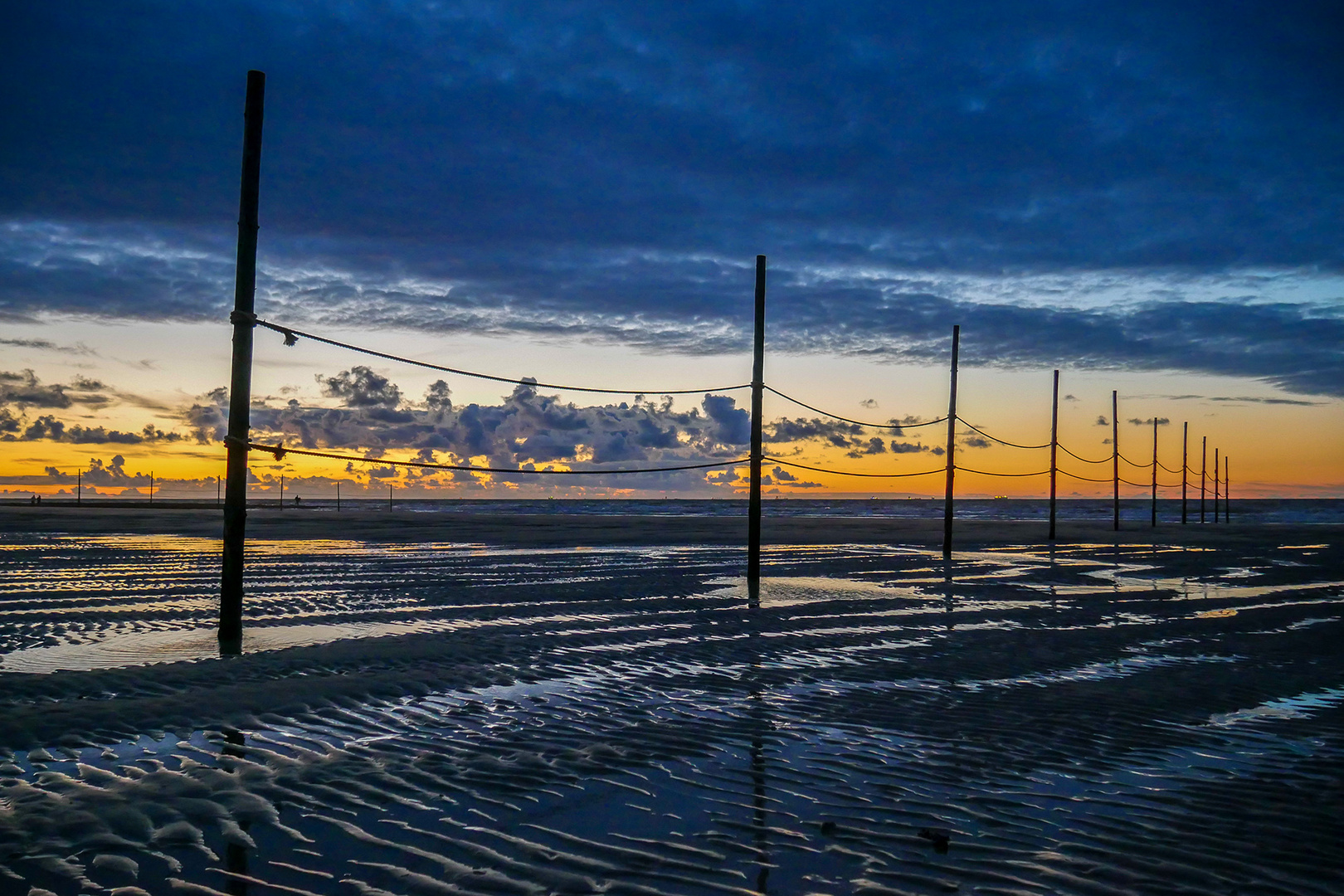 Strand auf Wangerooge im Abendlicht