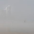 Strand beach misty morning