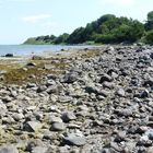 Strand bei Habernis, große eiszeitlich geprägte Sandbrocken (Steine)