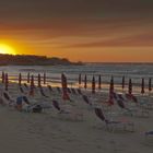 Strand bei Peschici im Sonnenuntergang