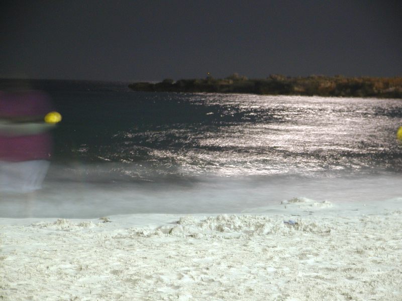 Strand bei Sa Coma in der Nacht