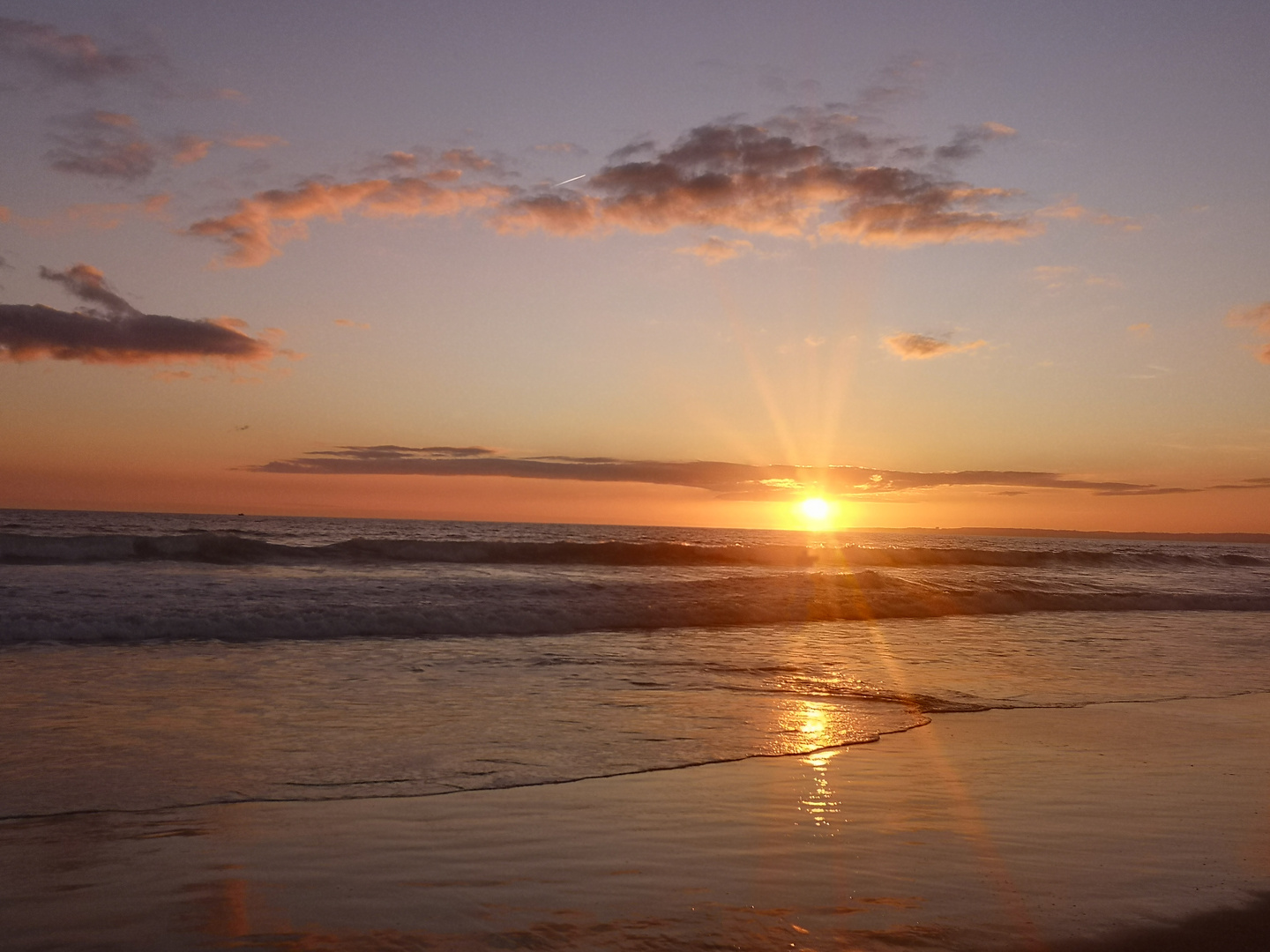 Strand bei Sonnenuntergang 