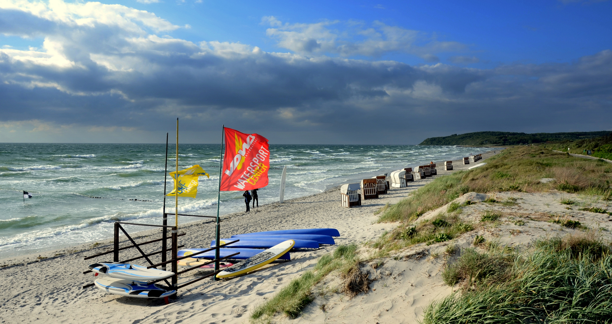 Strand bei Sturm