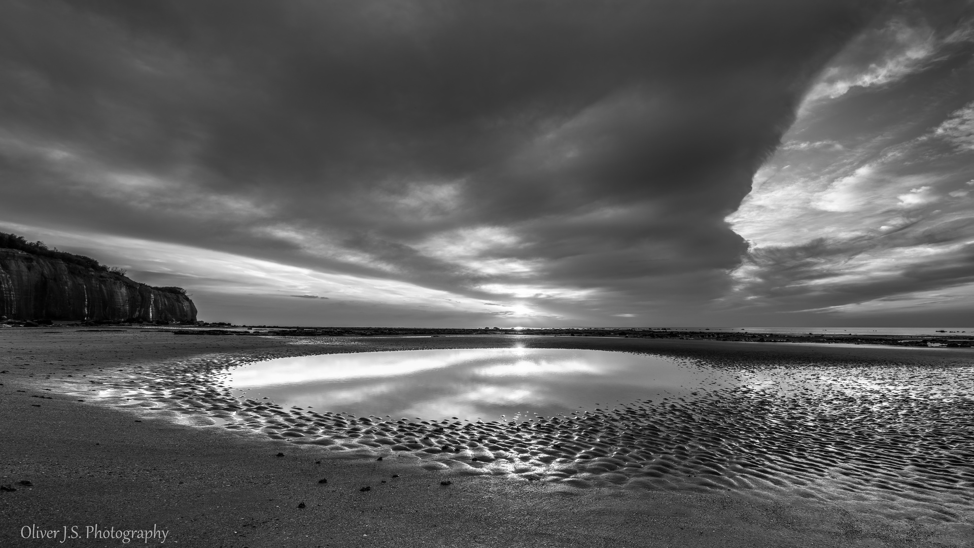 Strand bei Varengeville-sur-mer s/w