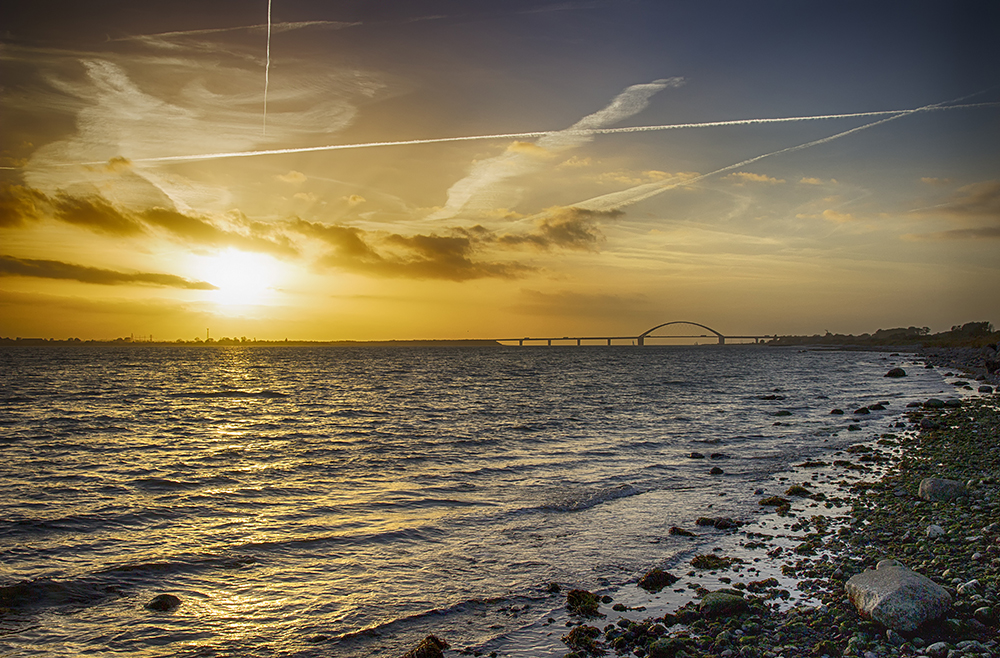 Strand bei Wulfen auf Fehmarn am Abend