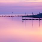 Strand Dangast in Niedersachsen zur morgendlichen blauen Stunde