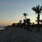 Strand der Insel Djerba gegen Abend,Februar 2009