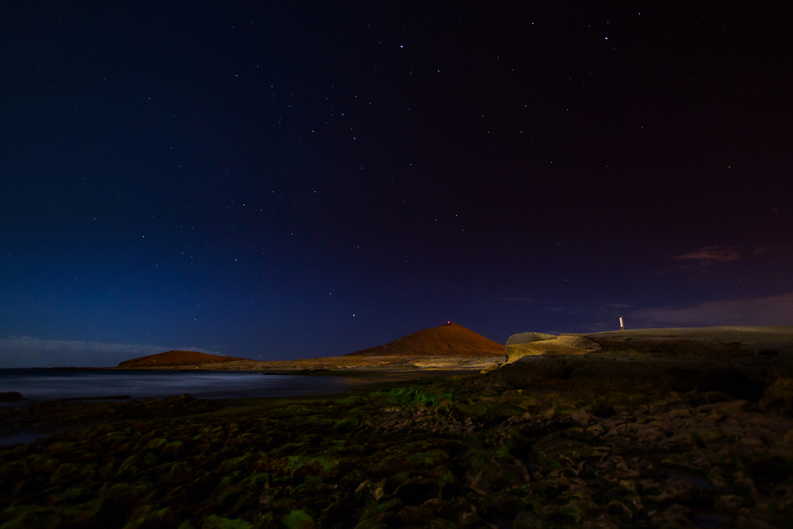 Strand El Médano in der Nacht