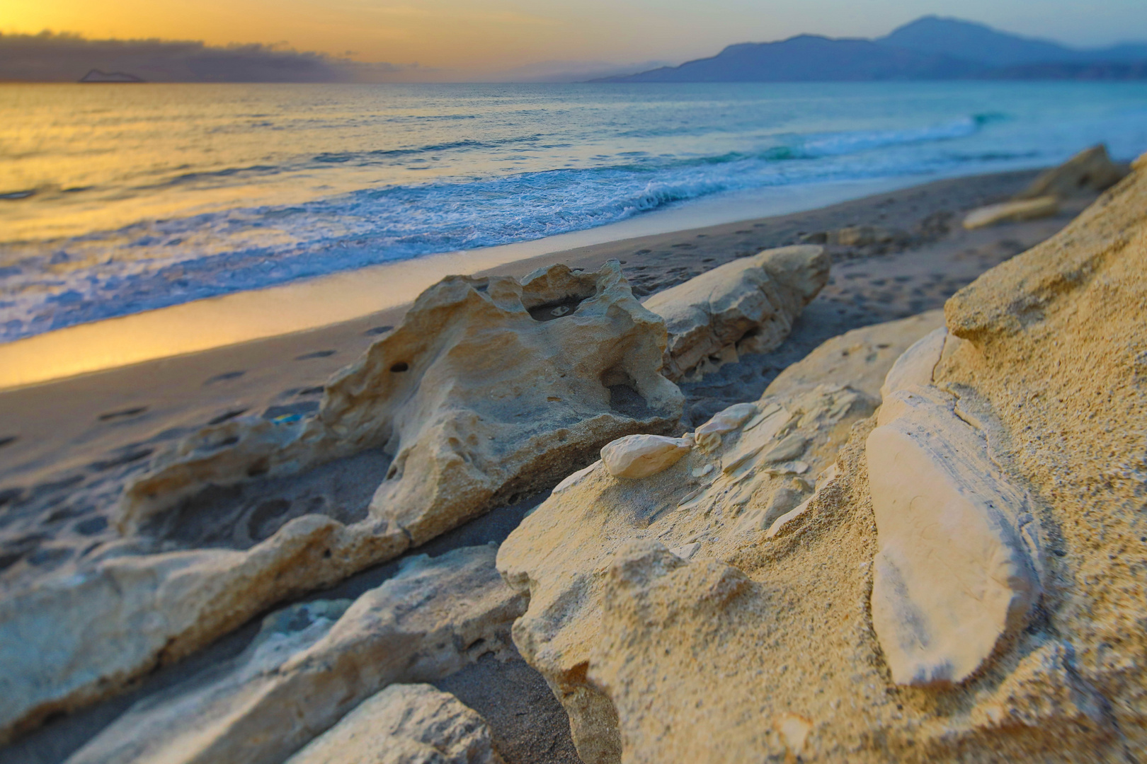 Strand im Abendlicht