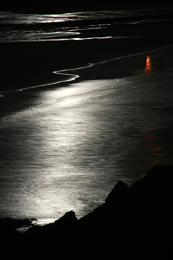 Strand im Mondschein