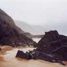 Strand im Nebel