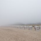 Strand im Nebel